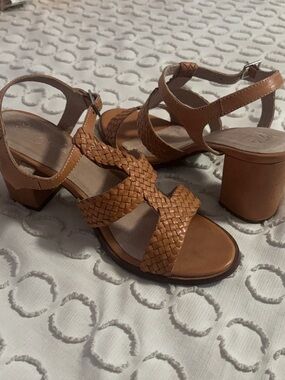 Anthropologie Liendo by Seychelles Tacuba Woven Heeled Sandals